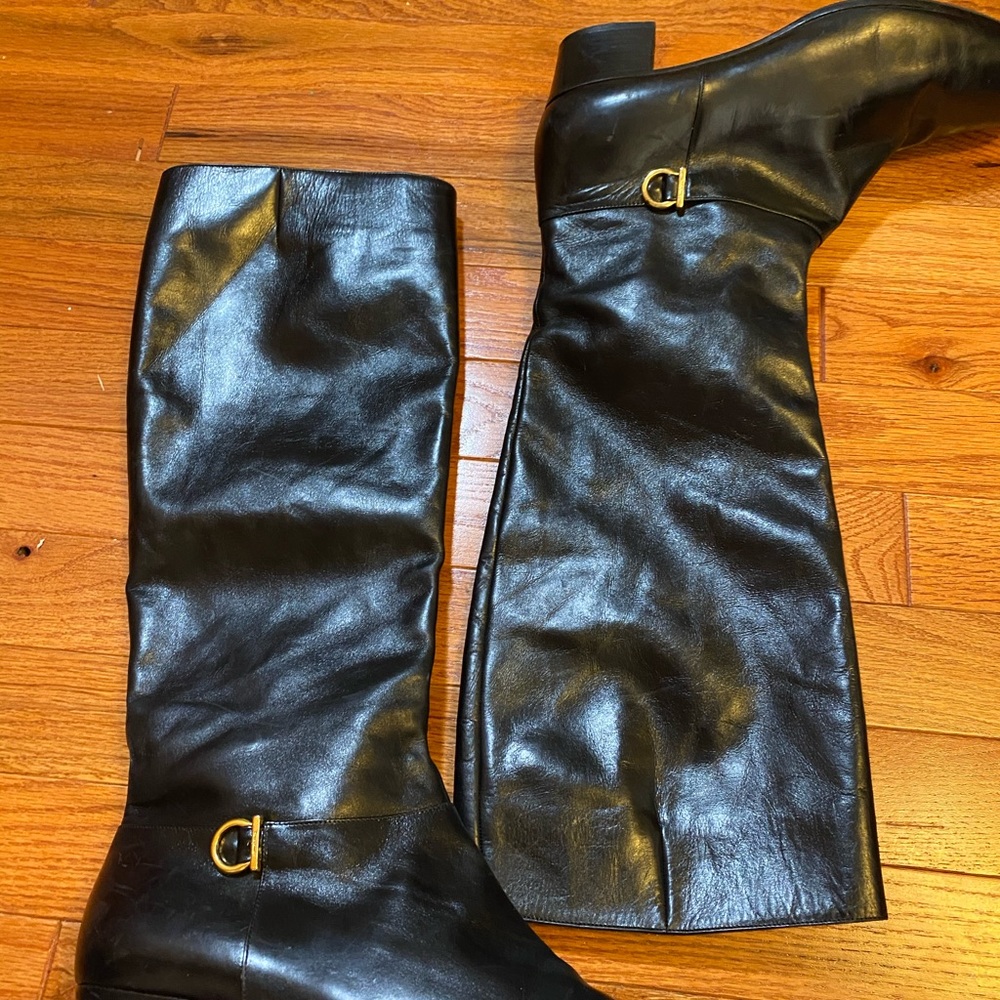 Salvatore ferragamo limited addition black boots